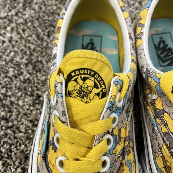 VANS x The Simpsons Itchy and Scratchy Mens Size 4.5 W 6.5 Yellow Low Top Shoes - Picture 2 of 7